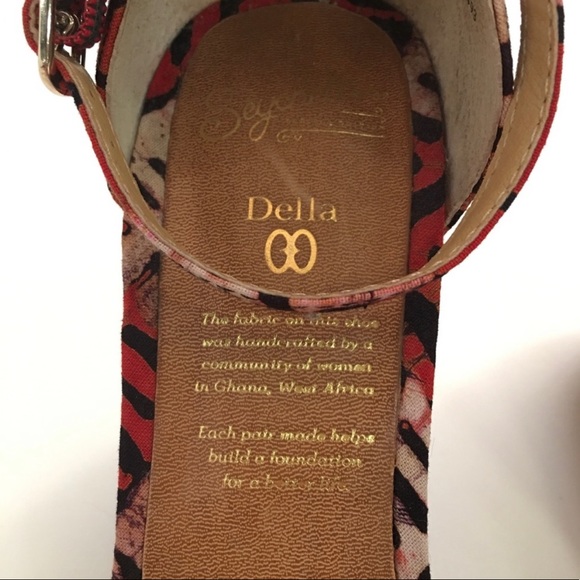 BNIB Seychelles for Anthropologie Thyme Della Batik Print Wedge SZ 9 - Picture 4 of 4